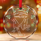 Our 1st Christmas As Love - Personalized Custom Glass Ornament