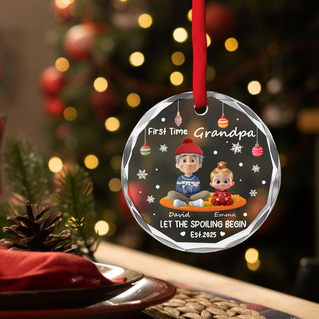 Let The Spoiling Begin - Personalized Custom Glass Ornament
