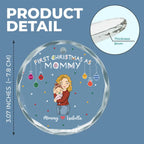 First Year As Mommy - Personalized Custom Glass Ornament