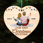 First Christmas Together - Personalized Custom Wood Ornament