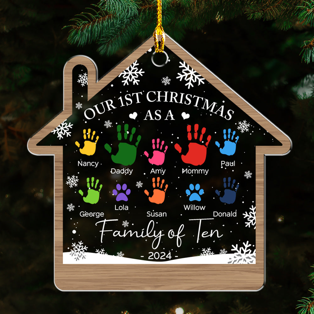 Happy Our 1st Christmas - Personalized Custom Acrylic Ornament