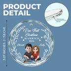 Our First Year As One - Personalized Custom Glass Ornament