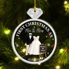 First Christmas Married - Personalized Custom Acrylic Ornament