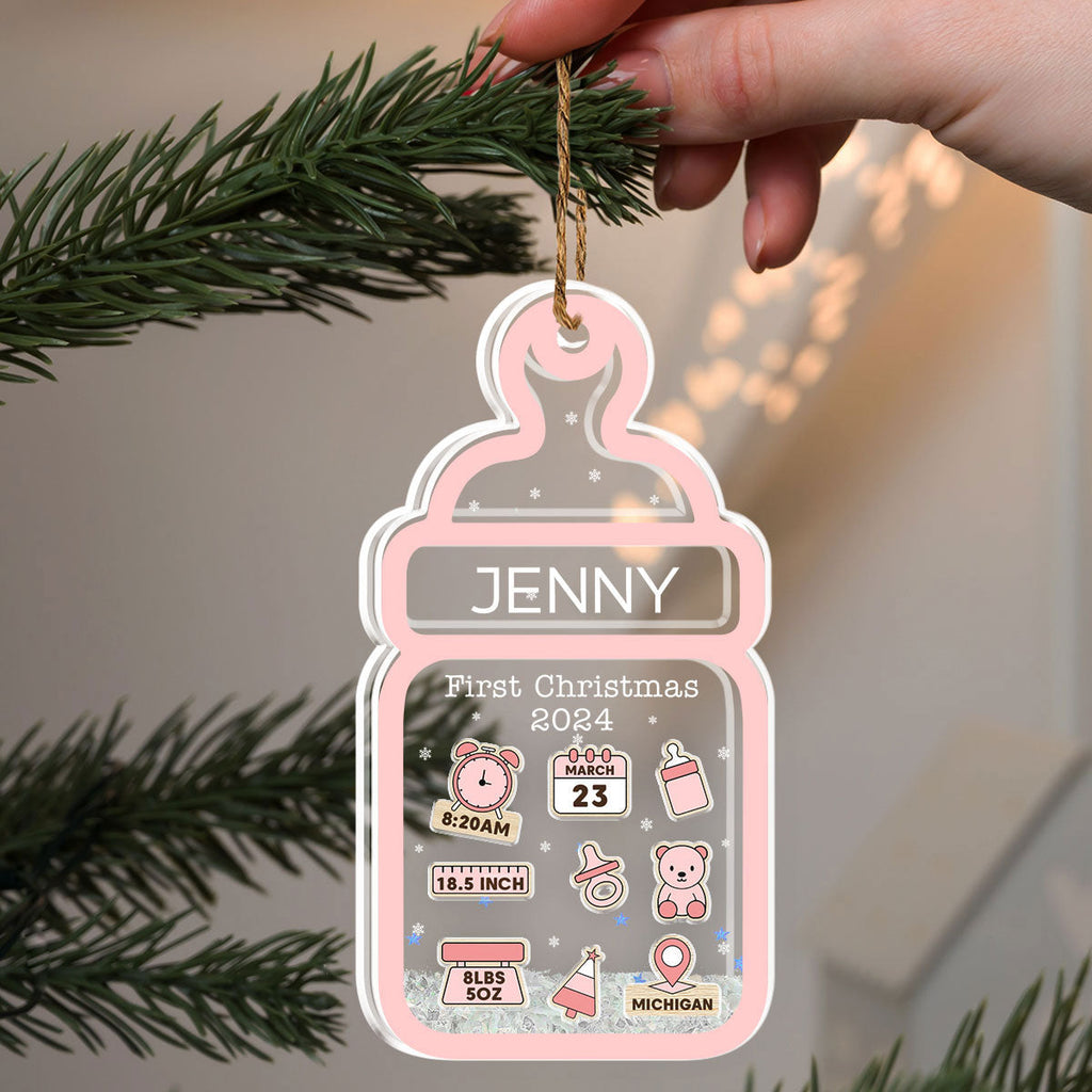 My 1st Christmas - Personalized Custom Acrylic Shaker Ornament