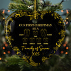 First Christmas Together - Personalized Custom Ceramic Ornament