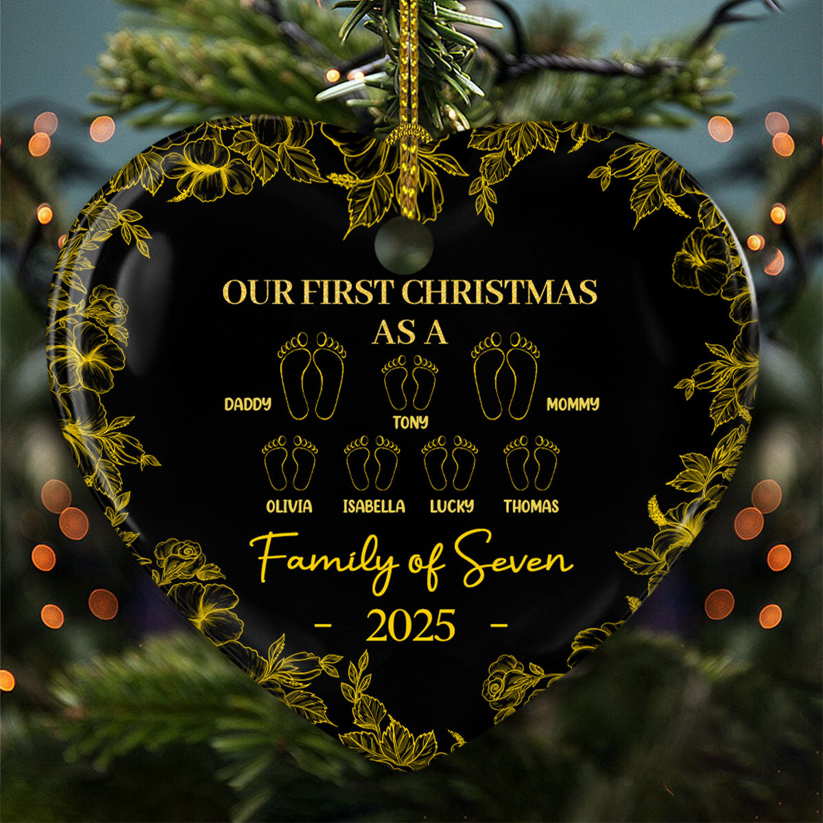 First Christmas Together - Personalized Custom Ceramic Ornament