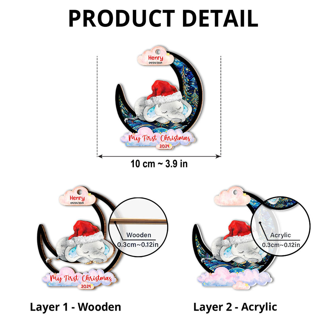 My First Christmas - Personalized Custom Suncatcher Ornament