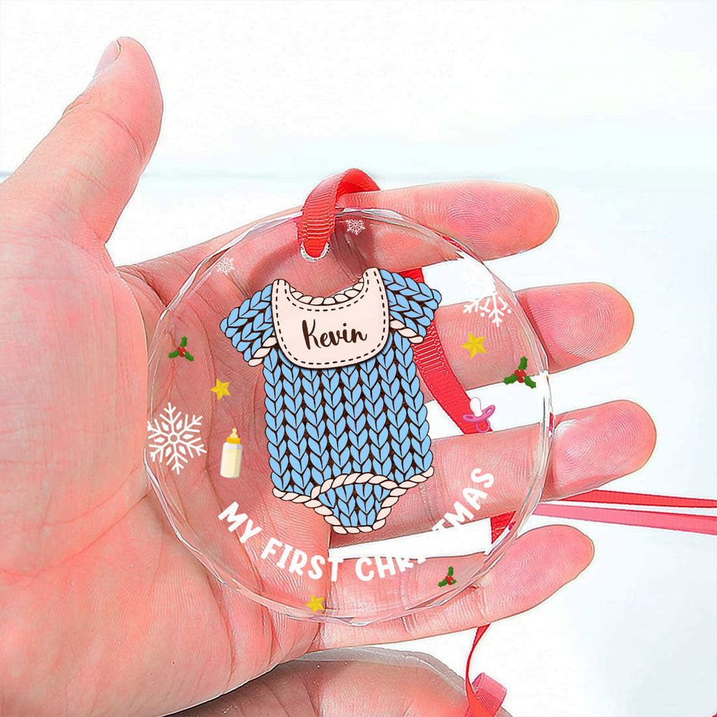 Welcome Our Baby - Personalized Custom Glass Ornament