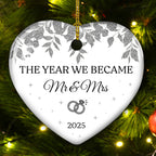 Save The Date Memory - Personalized Custom Ceramic Ornament
