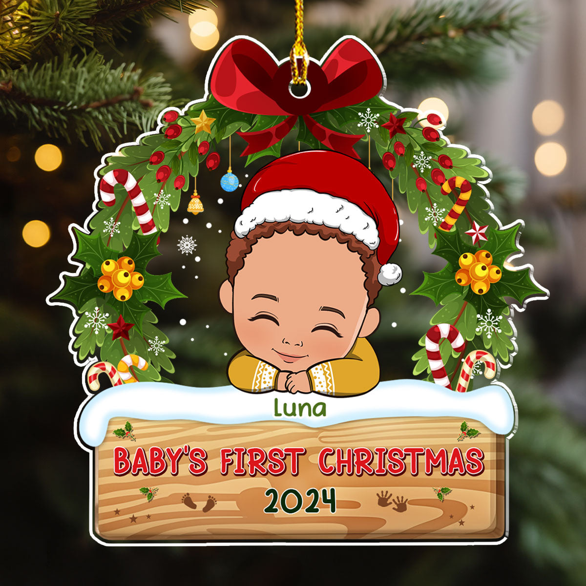 Baby First Christmas - Personalized Custom Acrylic Ornament