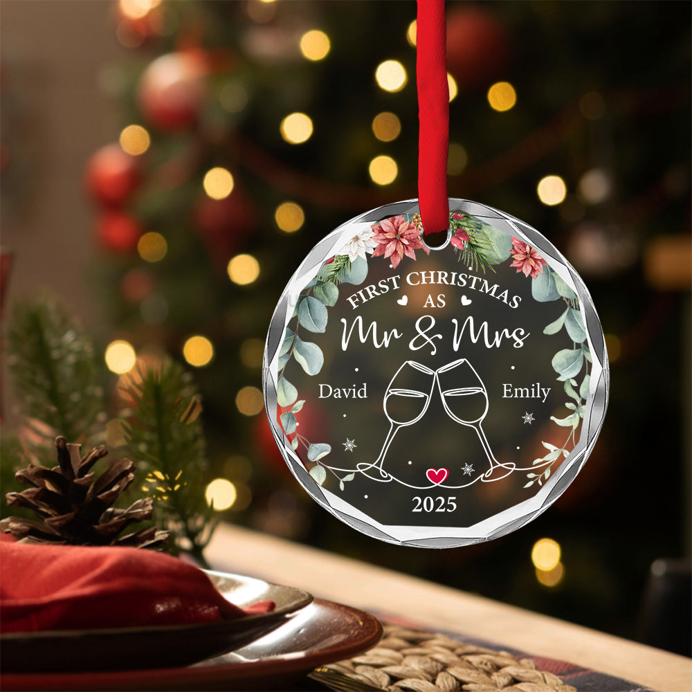 First Christmas - Personalized Custom Glass Ornament