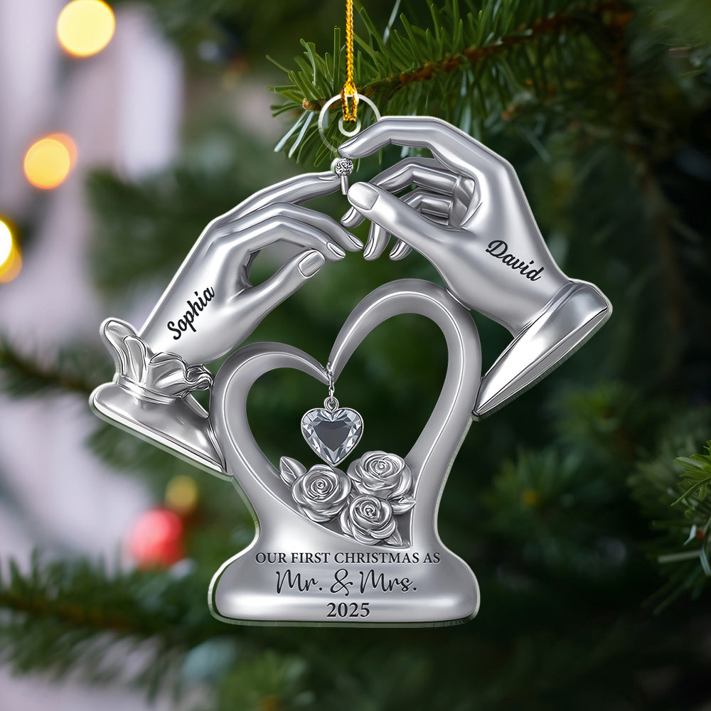 She Said Yes - Personalized Custom 3D Effect Acrylic Ornament