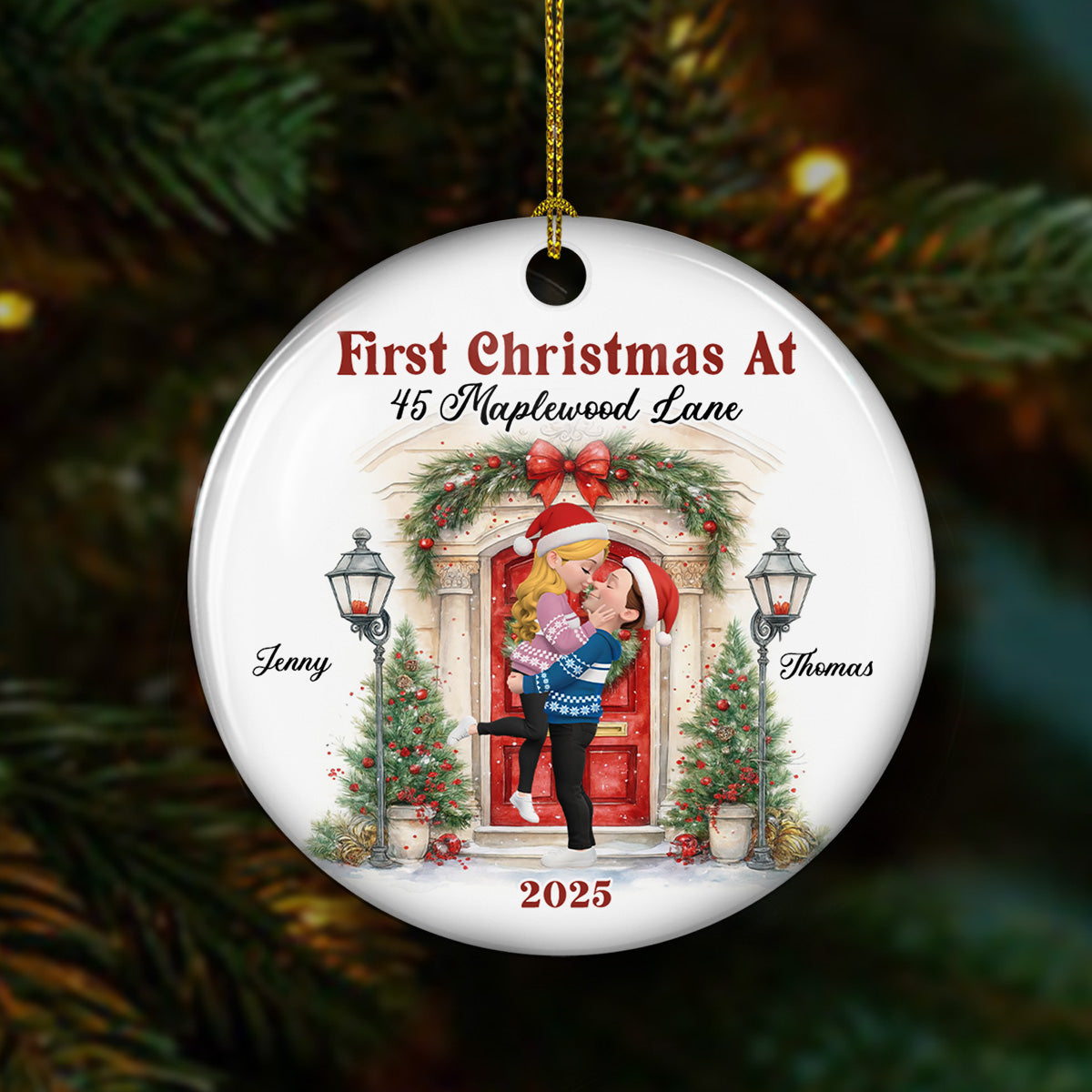 First Holiday Season As One - Personalized Custom Ceramic Ornament