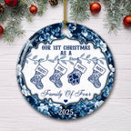 Family Christmas Stockings - Personalized Custom Ceramic Ornament