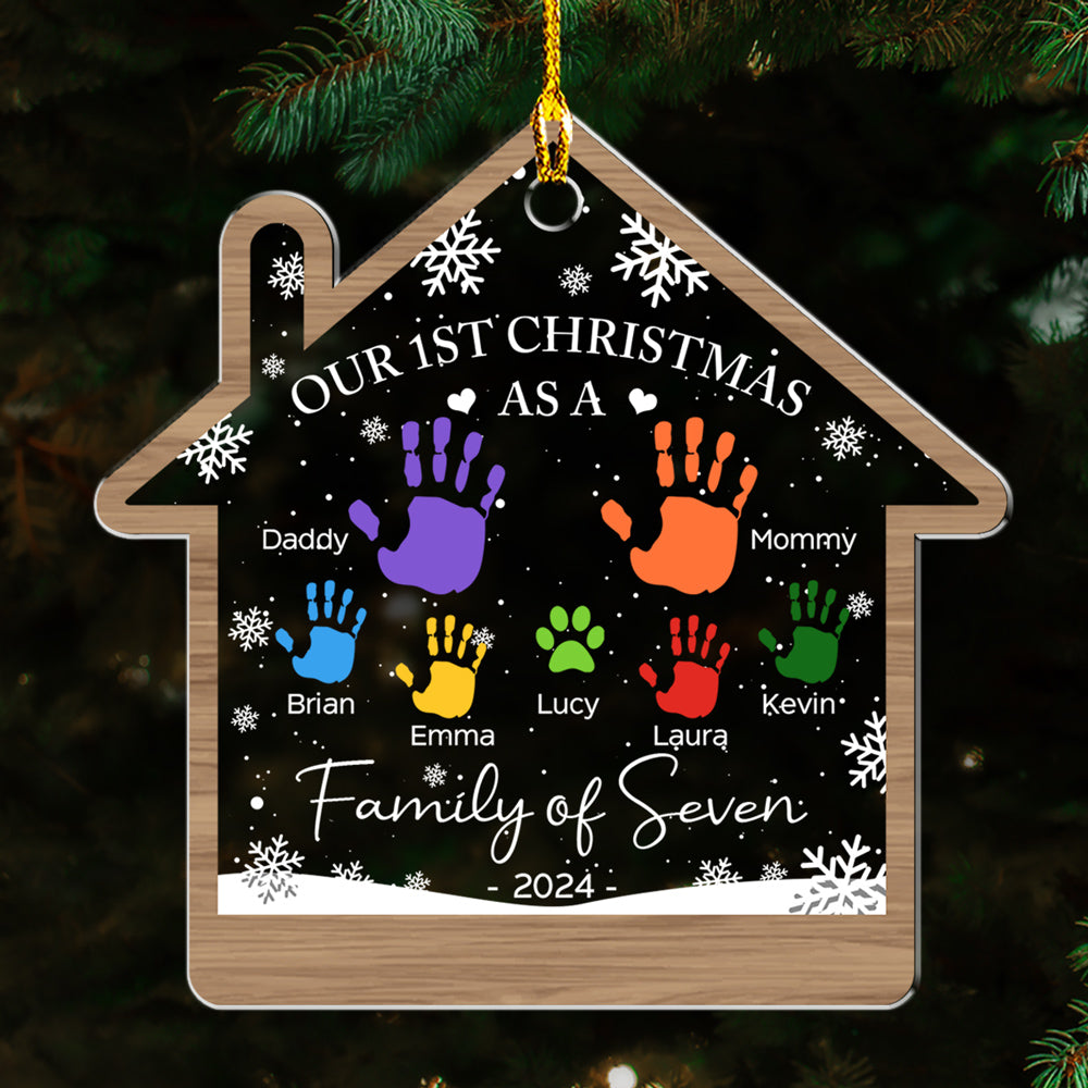 Happy Our 1st Christmas - Personalized Custom Acrylic Ornament