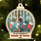 Family 1st Christmas - Personalized Custom Suncatcher Ornament