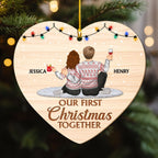 First Christmas Together - Personalized Custom Wood Ornament