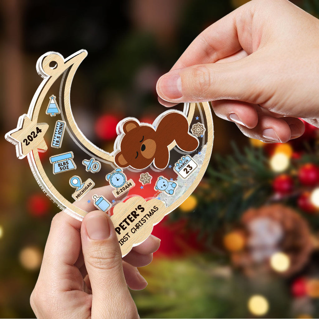 Lovely Baby Christmas - Personalized Custom Acrylic Shaker Ornament