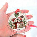 Merry And Bright Together - Personalized Custom Glass Ornament
