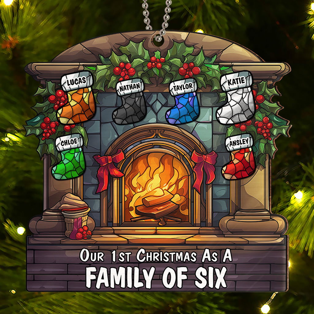 As A Family Of - Personalized Custom Suncatcher Ornament