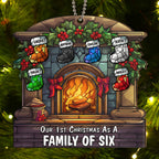 As A Family Of - Personalized Custom Suncatcher Ornament