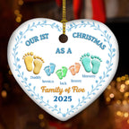 Family Of - Personalized Custom 3D Effect Ceramic Ornament