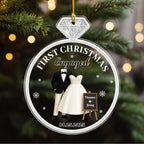 First Christmas Married - Personalized Custom Acrylic Ornament