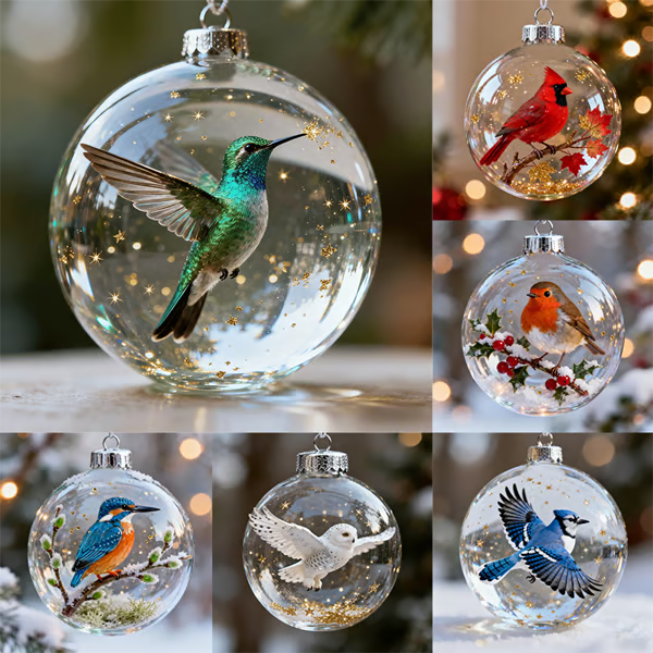 🔥🐦2026 Cute Birds Christmas Bauble Collection