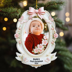 Baby 1st Christmas 2025 Custom Photo - Personalized Custom Acrylic Ornament