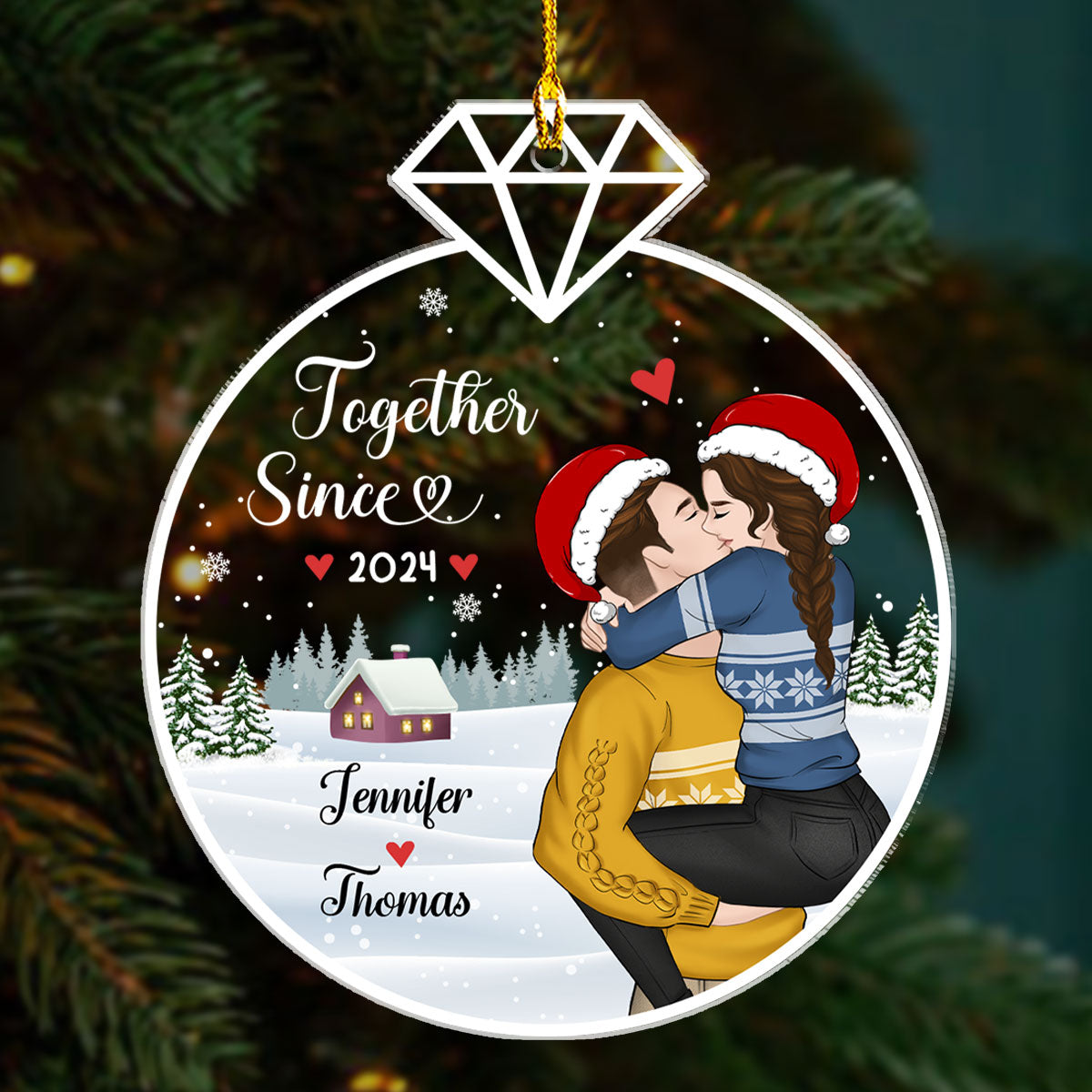 Our First Christmas Together - Personalized Custom Acrylic Ornament