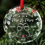 First Christmas - Personalized Custom Glass Ornament