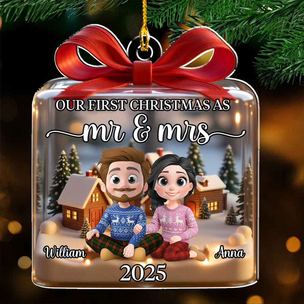 Our First Time Together - Personalized Custom 3D Effect Acrylic Ornament