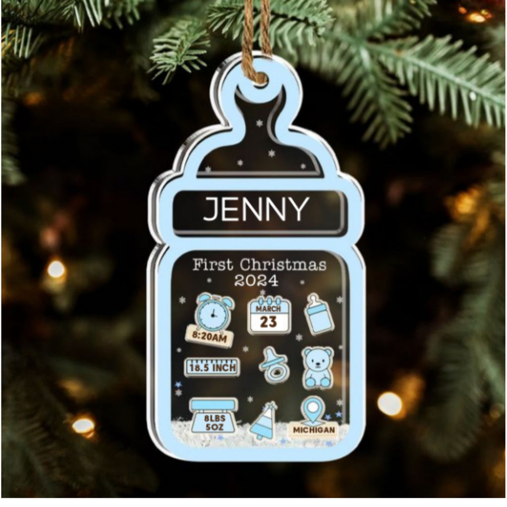 My 1st Christmas - Personalized Custom Acrylic Shaker Ornament