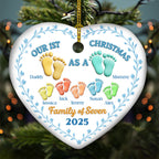 Family Of - Personalized Custom 3D Effect Ceramic Ornament