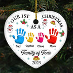 Our First Christmas 2 - Personalized Custom 3D Inflated Effect Ceramic Ornament