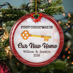 First Christmas In Our New Home - Personalized Custom 3D Inflated Effect Ceramic Ornament