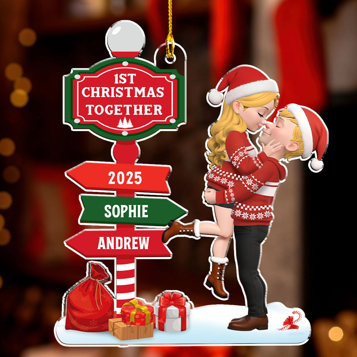Together Since First Christmas - Personalized Custom Acrylic Ornament