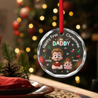 First Christmas With Baby - Personalized Custom Glass Ornament