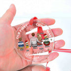 Our 1st Christmas As A Family - Personalized Custom Glass Ornament