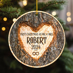 First Christmas Of Us - Personalized Custom Wood Ornament