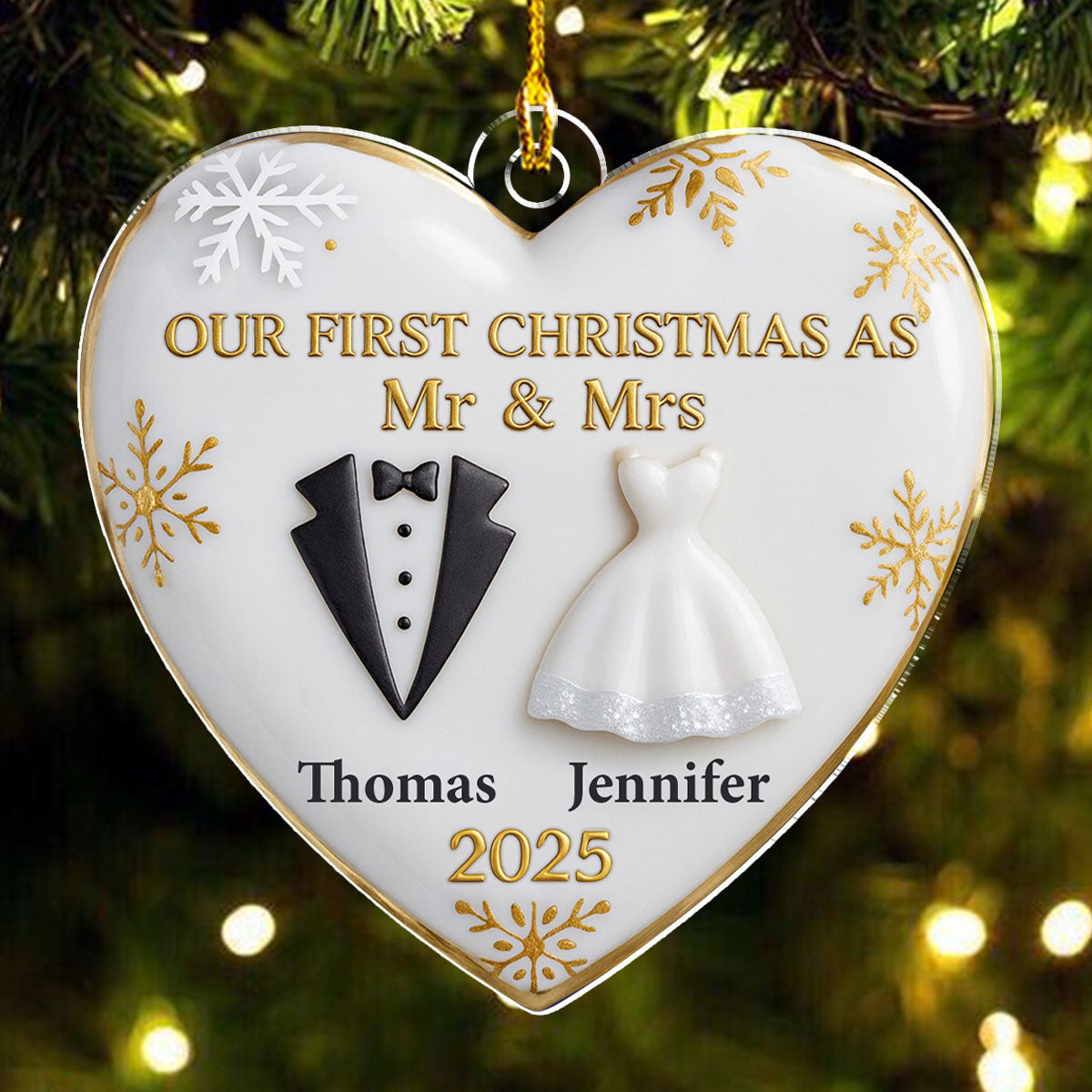 The Year I Belong To You - Personalized Custom 3D Effect Acrylic Ornament