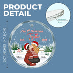 First Christmas With You - Personalized Custom Glass Ornament