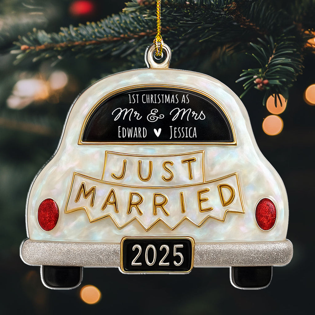 Save The Date - Personalized Custom 3D Effect Acrylic Ornament