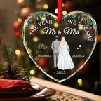 First Year As One - Personalized Custom Glass Ornament