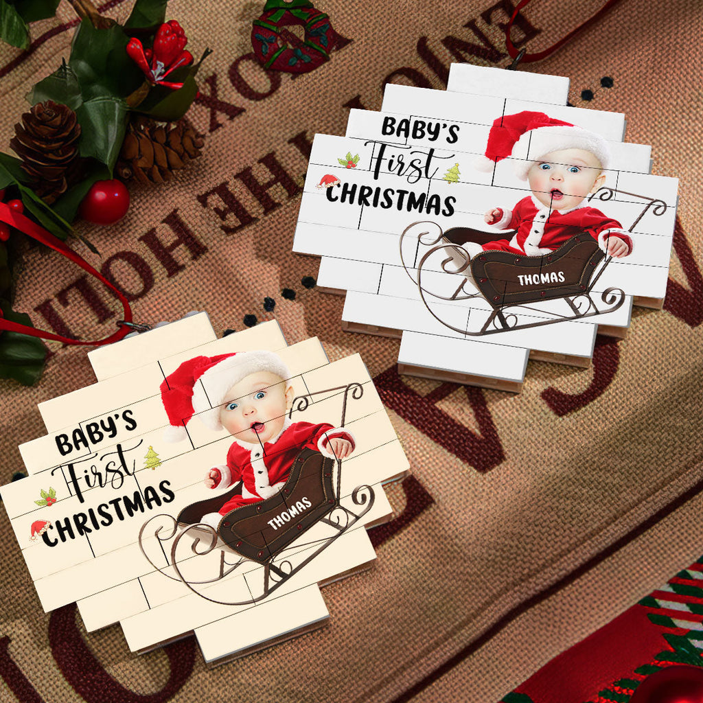 My First Christmas - Personalized Custom Puzzle Ornament