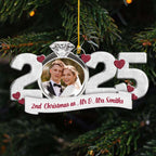 First Christmas As Mr And Mrs 2 - Personalized Custom Acrylic Ornament