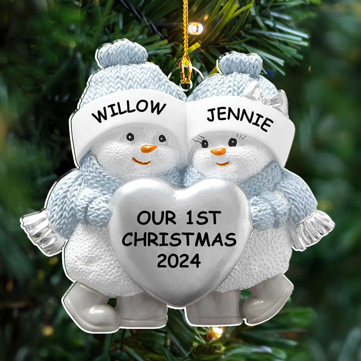 First And Forever - Personalized Custom Acrylic Ornament