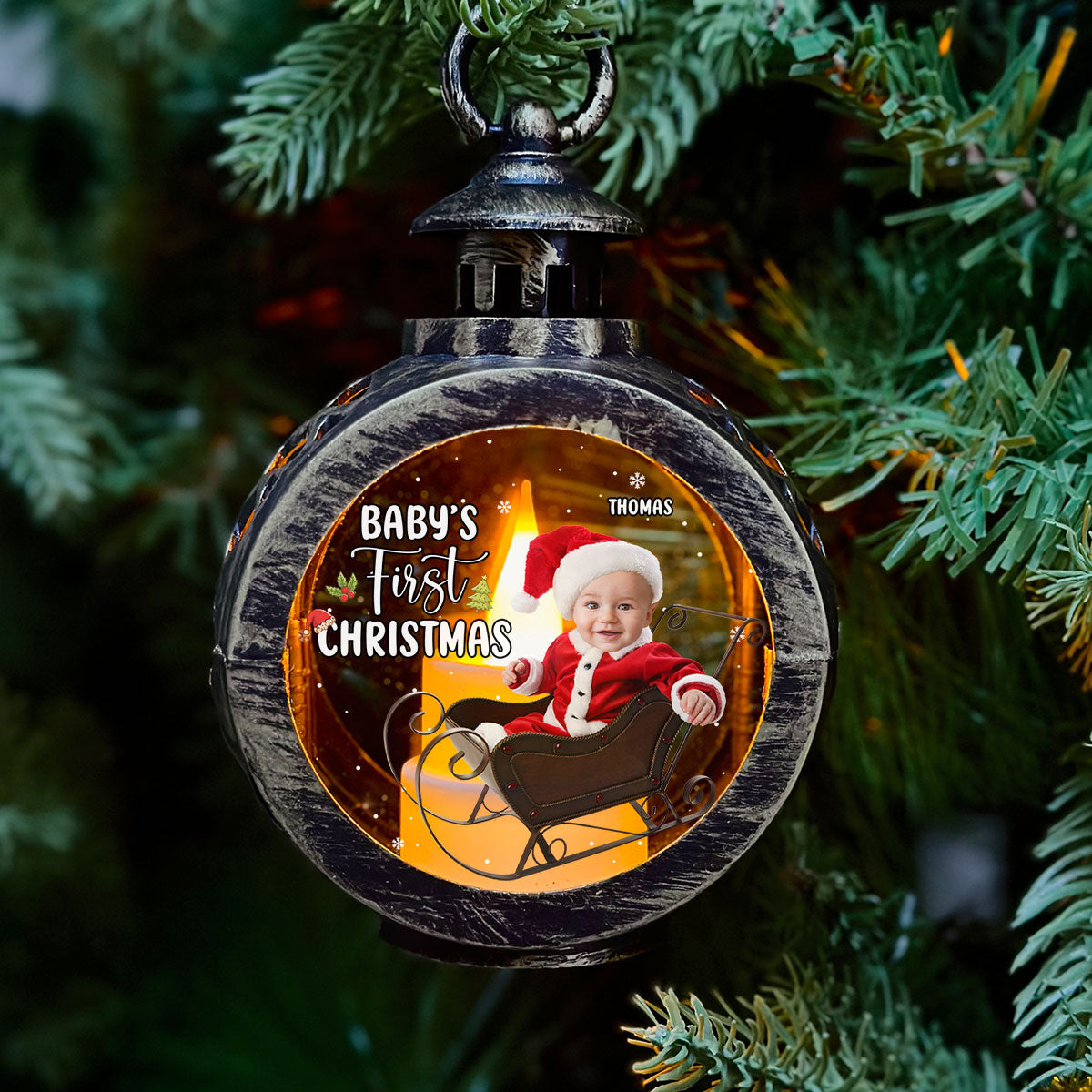 Baby Christmas - Personalized Custom Christmas Lantern