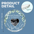 Custom Photo First Christmas As Parents - Personalized Custom Glass Ornament
