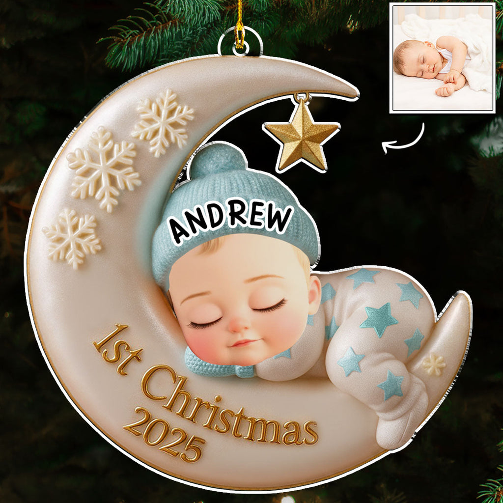 Sleep Baby Custom Face - Personalized Custom Acrylic Ornament